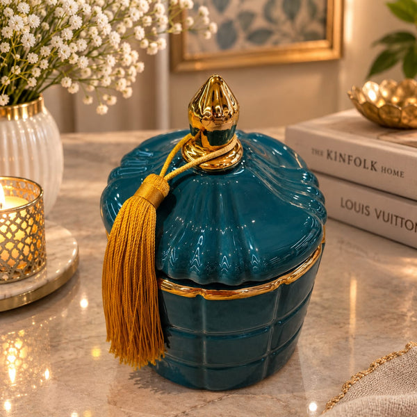Ceramic Big Seal Pot (teal)