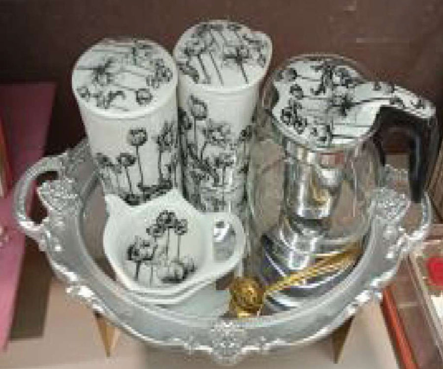 Ink Garden Tea Set Tray
