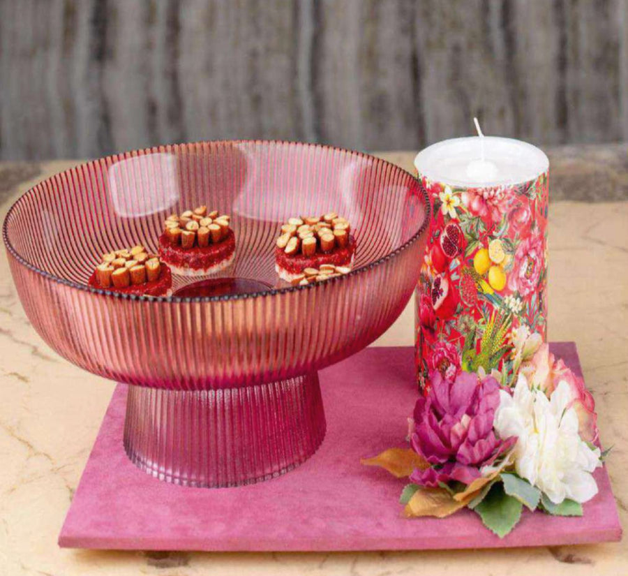 Pink Glass Bowl Gift Set