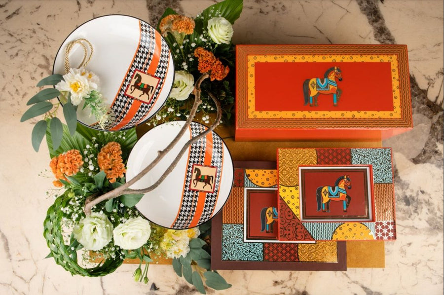 Horse Motif Keepsake Platter