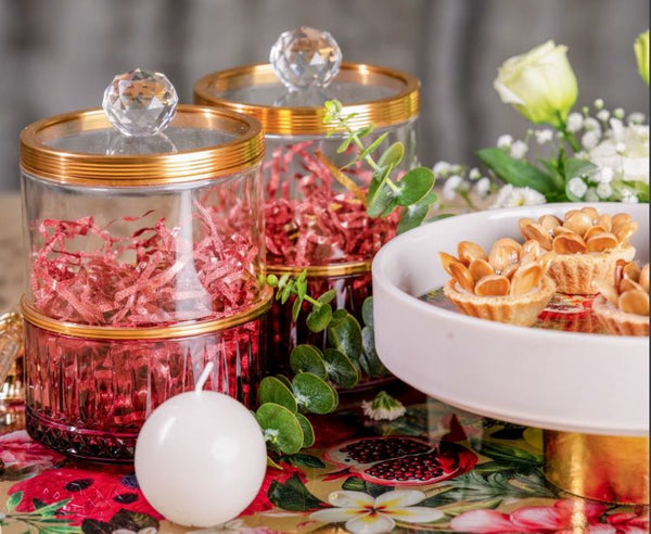 Golden Jar Duo with Candle