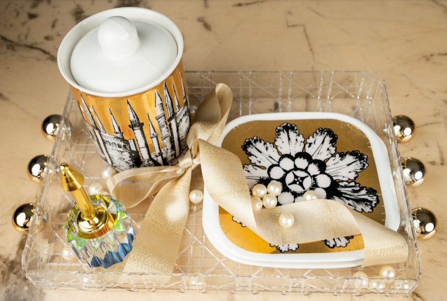 Crystal Perfume Vanity Tray