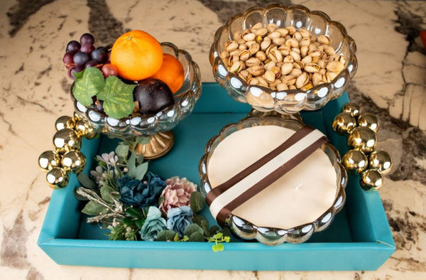 Glass Stand Candle Basket
