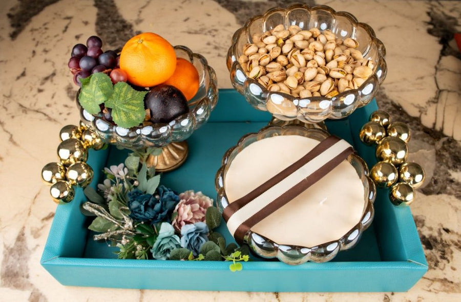 Glass Stand Candle Basket