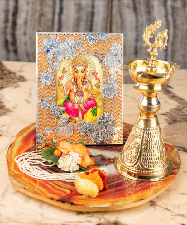 Ganesh Frame & Diya Platter