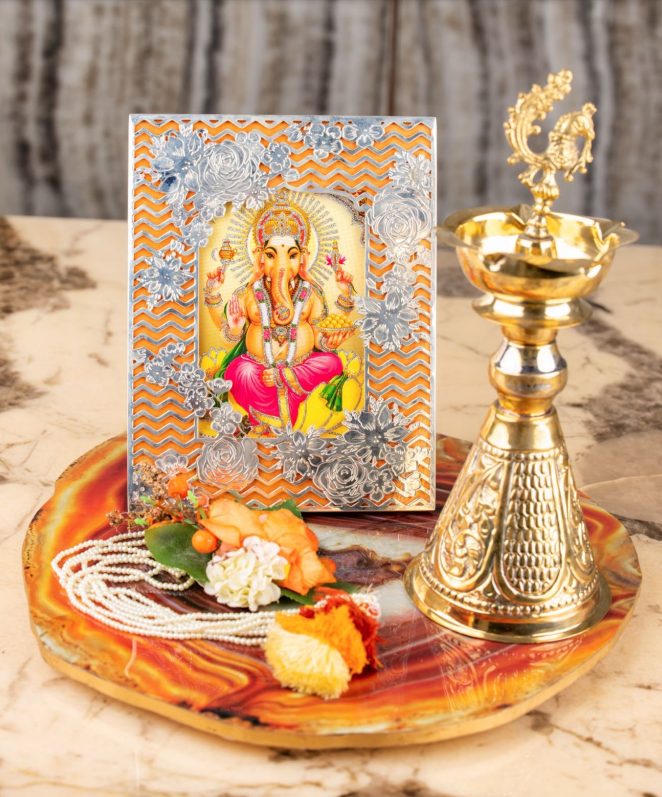 Ganesh Frame & Diya Platter