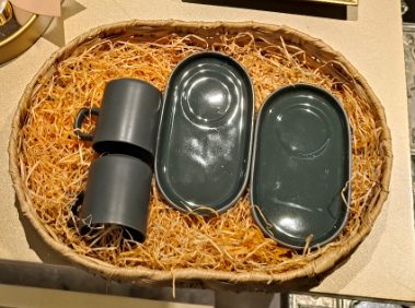 Onyx Tray & Cup Basket