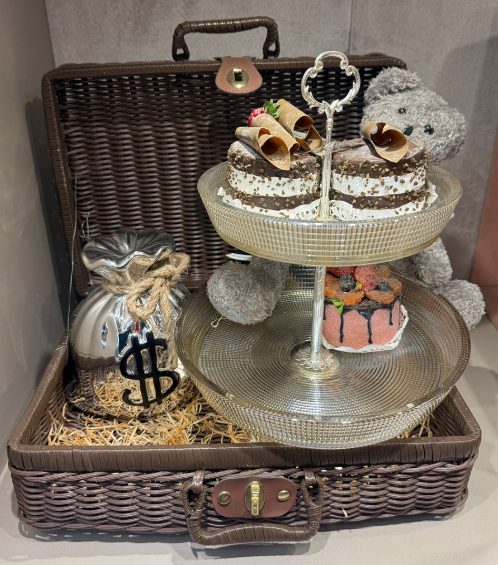 Silver Two-Tier Baby Basket