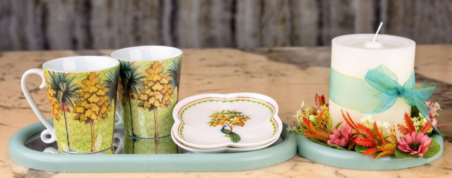 Tea-for-Two Mirror Platter