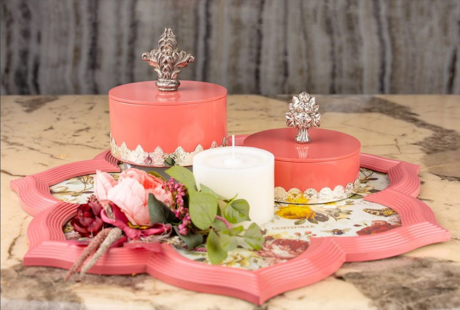Blush Brass-Lid Box Platter