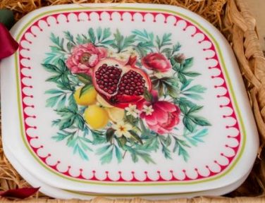 7.6 Inch Square Plate – Cake Dome Tea Basket