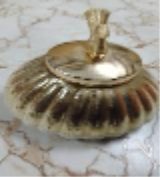 Glass Jar Metal Peacock Lid