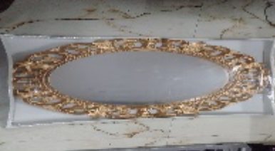 Golden Round Mirror