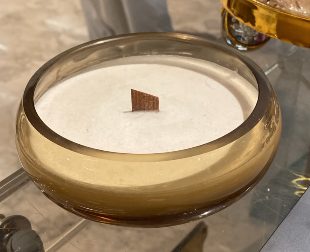 Glass Bowl With Wax